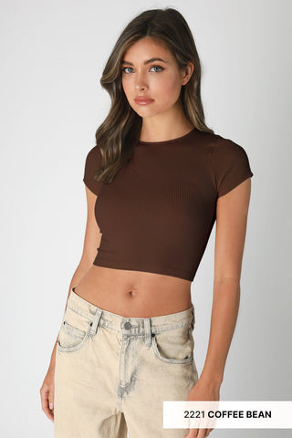 Ribbed Baby Tee - Bray and Em Boutique