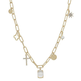 Right This Way Gold Charm Necklace - Bray and Em Boutique