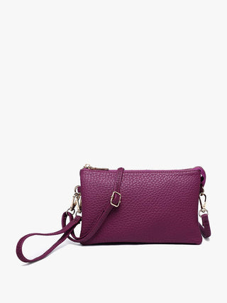 Riley Monogrammable 3 Compartment Crossbody/Wristlet | M013: Black - Bray and Em Boutique