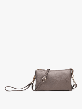 Riley Monogrammable 3 Compartment Crossbody/Wristlet | M013: Blush - Bray and Em Boutique