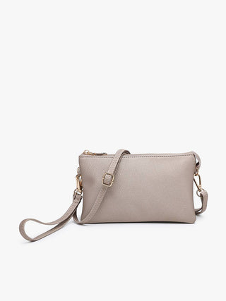 Riley Monogrammable 3 Compartment Crossbody/Wristlet | M013: Brown - Bray and Em Boutique