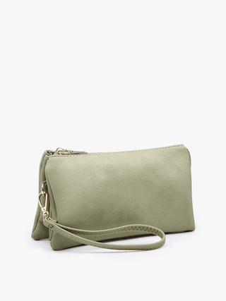 Riley Monogrammable 3 Compartment Crossbody/Wristlet | M013: Camel - Bray and Em Boutique