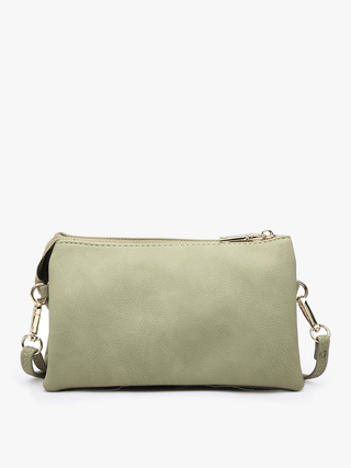 Riley Monogrammable 3 Compartment Crossbody/Wristlet | M013: Camel - Bray and Em Boutique