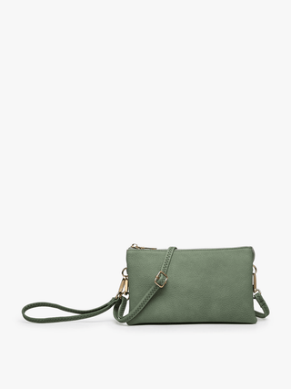 Riley Monogrammable 3 Compartment Crossbody/Wristlet | M013: Camel - Bray and Em Boutique