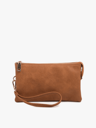 Riley Monogrammable 3 Compartment Crossbody/Wristlet | M013: Camel - Bray and Em Boutique
