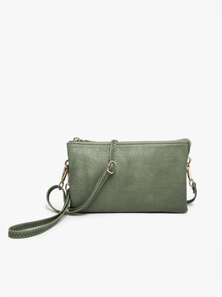Riley Monogrammable 3 Compartment Crossbody/Wristlet | M013: Camel - Bray and Em Boutique