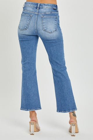RISEN Fun Side MR Cropped Flare Jeans - Bray and Em Boutique