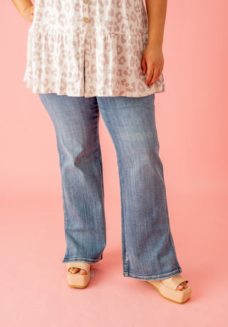 Risen High Rise Slim Straight Jeans with Slit - Bray and Em Boutique