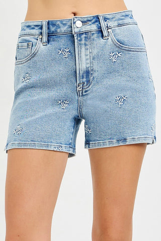 RISEN HR Keeping It Graceful Denim Shorts - Bray and Em Boutique