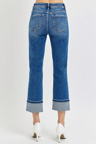 Risen HR Total Lover Cuffed Straight Jean - Bray and Em Boutique
