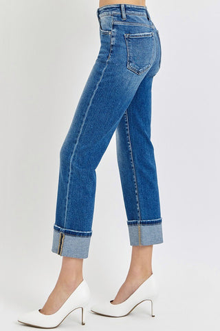 Risen HR Total Lover Cuffed Straight Jean - Bray and Em Boutique