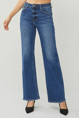 Risen HW Hidden Gem Straight Leg Jeans - Bray and Em Boutique