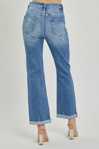RISEN Jump Out Ankle Straight Jeans - Bray and Em Boutique