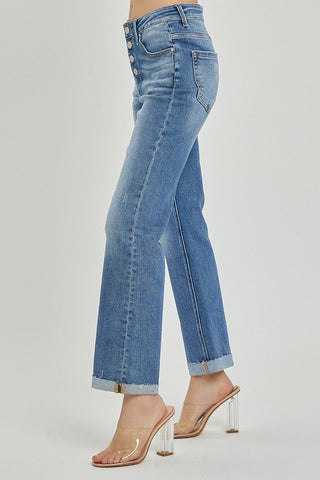 RISEN Jump Out Ankle Straight Jeans - Bray and Em Boutique