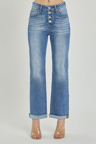 RISEN Jump Out Ankle Straight Jeans - Bray and Em Boutique