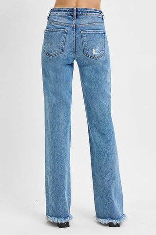 RISEN: Rebel Vibe HR Tummy Control Straight Jeans - Bray and Em Boutique