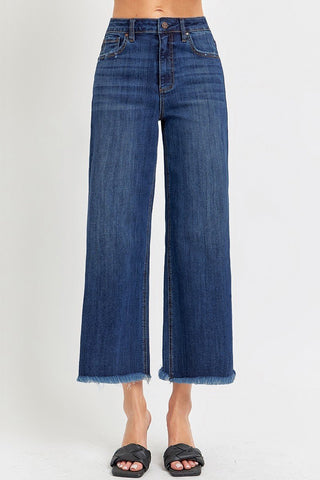 Risen Total Upgrade Wide Leg Crop Jeans - Bray and Em Boutique