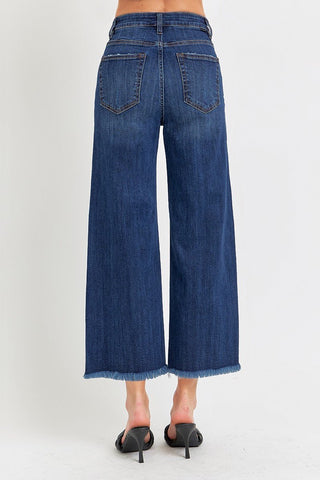 Risen Total Upgrade Wide Leg Crop Jeans - Bray and Em Boutique