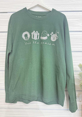 Tis The Season Graphic Crew Neck Top