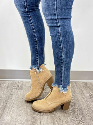 Graham Cracker Faux Suede Boots