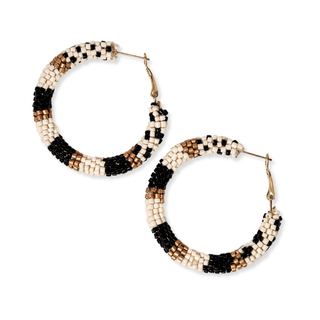 Rosemary Cross And Stripe Beaded Earrings - Bray and Em Boutique