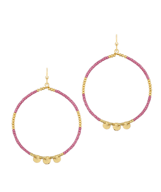 Round Seed Beaded Earrings - Bray and Em Boutique