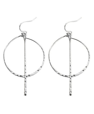 Round with Bar Metal Earring - Bray and Em Boutique