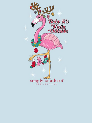 Simply Southern Baby It's Warm Flamingo Shirt