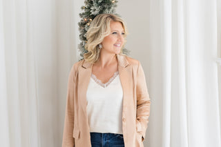 Satin Authority Blazer - Bray and Em Boutique