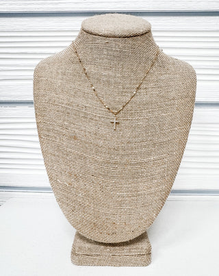 Say Grace Rhinestone Cross Necklace - Bray and Em Boutique