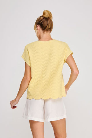 Scallop Breeze Knit Top - Bray and Em Boutique
