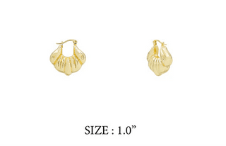 Scallop Mini Hoop Earrings - Bray and Em Boutique