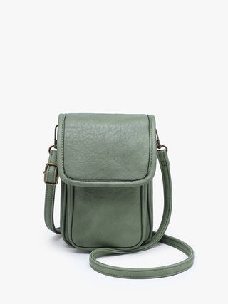 Scottie Distressed Small Crossbody w/ Front Pocket | M2857 : Basil - Bray and Em Boutique