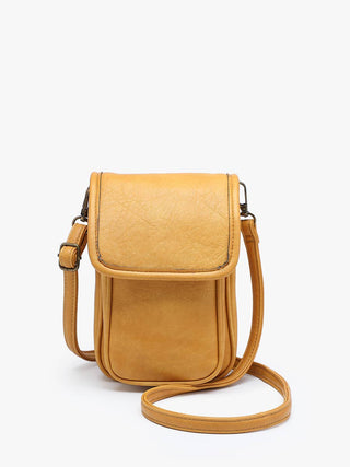 Scottie Distressed Small Crossbody w/ Front Pocket | M2857 : Black - Bray and Em Boutique