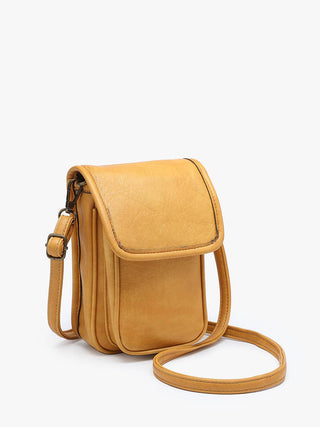 Scottie Distressed Small Crossbody w/ Front Pocket | M2857 : Charcoal - Bray and Em Boutique