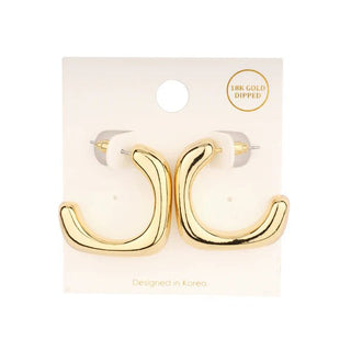 Sculpted Curve Stud Earrings - Bray and Em Boutique