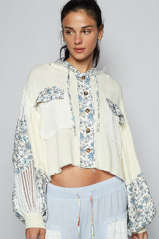 Secret Vista Floral Hooded Top - Bray and Em Boutique