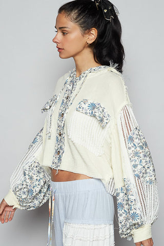 Secret Vista Floral Hooded Top - Bray and Em Boutique