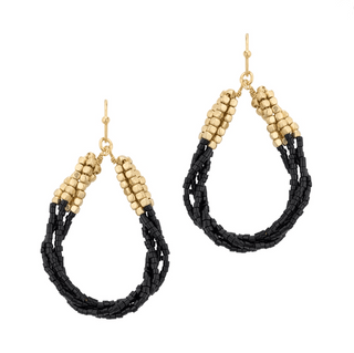 Seeded Wrapped Teardrop Earrings - Bray and Em Boutique