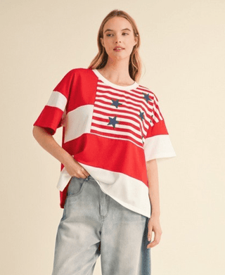 Seeing Stars Patriotic Top - Bray and Em Boutique
