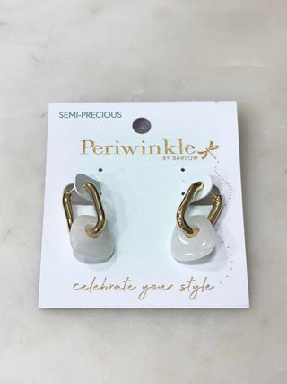 Semi - Precious Link Drop Earrings - Bray and Em Boutique