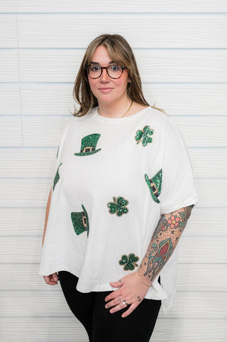 Sequin Clover Tee - Bray and Em Boutique