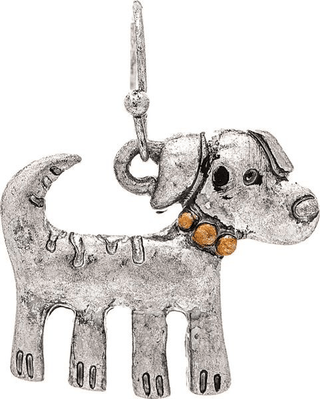 Silver Funky Engraved Dog Earring - Bray and Em Boutique