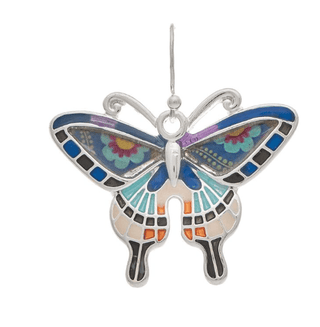 Silver Multicolor Enamel Butterfly Earring - Bray and Em Boutique