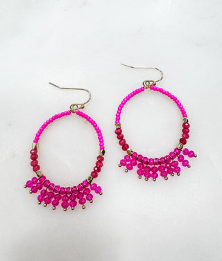 Simple Love Crystal Dangle and Bead Earrings - Bray and Em Boutique