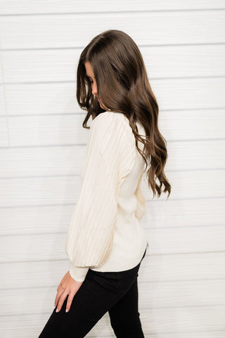 Simply Adore Pleated Sleeve Sweater - Bray and Em Boutique