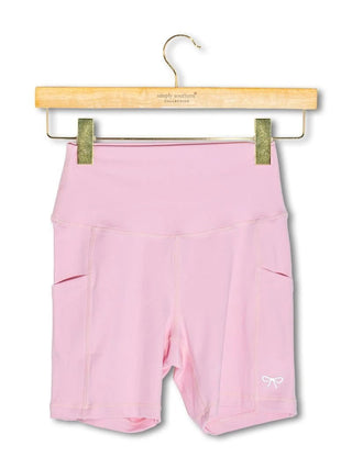 Simply Southern Blush Bow Biker Shorts - Bray and Em Boutique