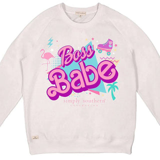 Simply Southern Boss Babe Sweatshirt - Bray and Em Boutique