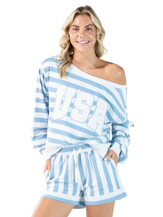 Simply Southern USA Stripe Lounge Set - Bray and Em Boutique