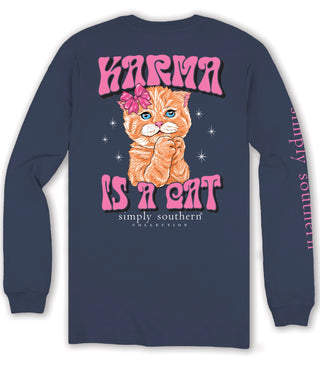 Simply Southern's Karma Is A Cat Shirt - Bray and Em Boutique